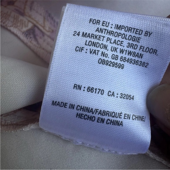 Anthropologie Floral “Skye” Ruffled Tiered Pink Skirt Size: 8 Cocktail Midi - Picture 7 of 8